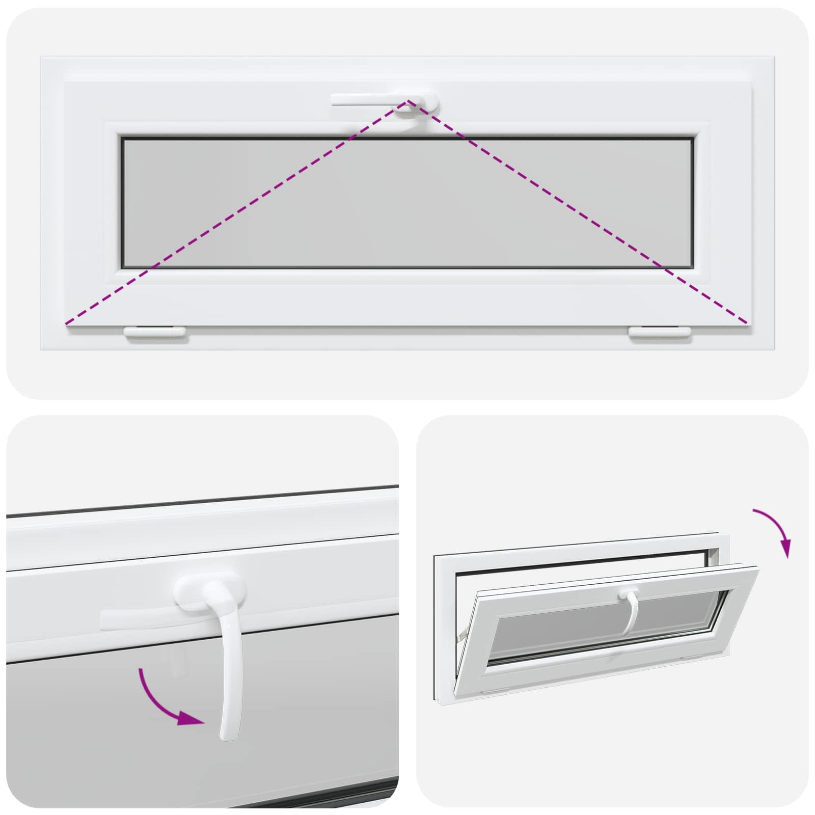 Prozor za podrum RISOR 100 x 40 cm PVC i staklo Antracit