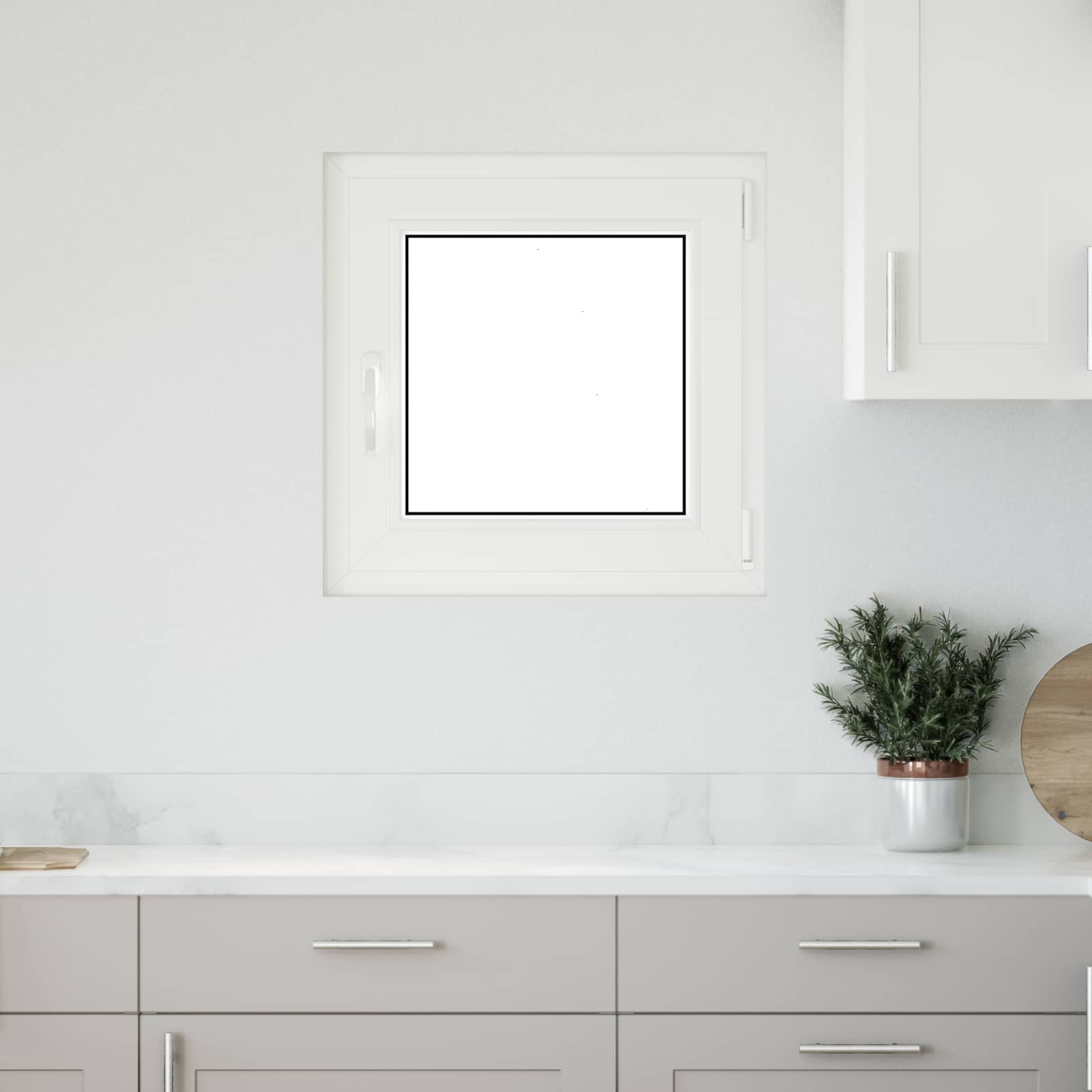 Prozor za podrum RISOR 50 x 50 cm PVC i staklo Antracit