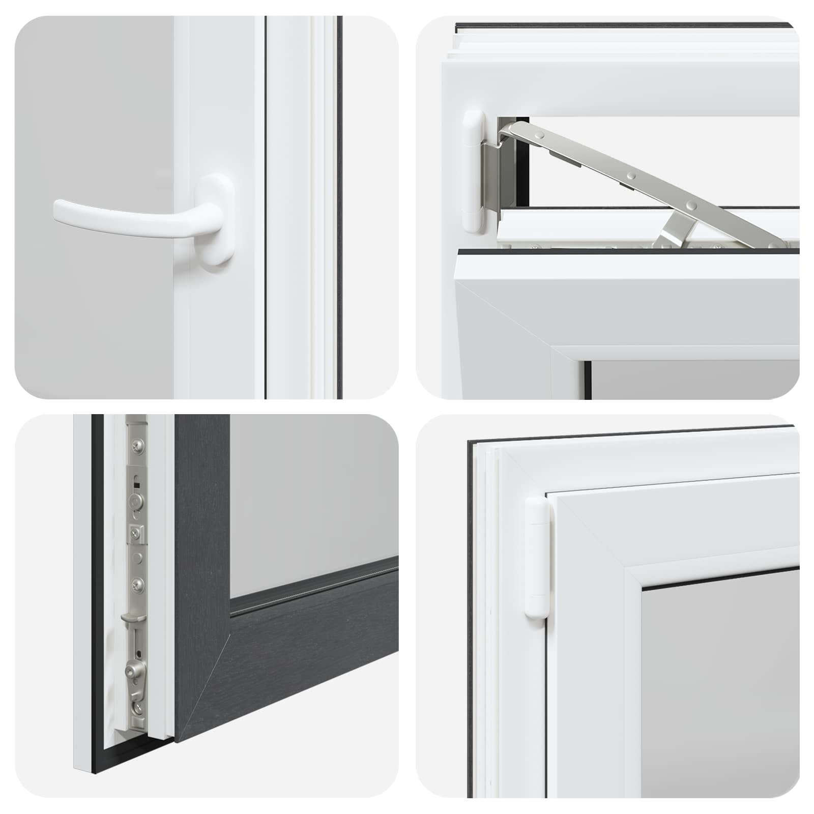 Prozor za podrum RISOR 50 x 50 cm PVC i staklo Antracit
