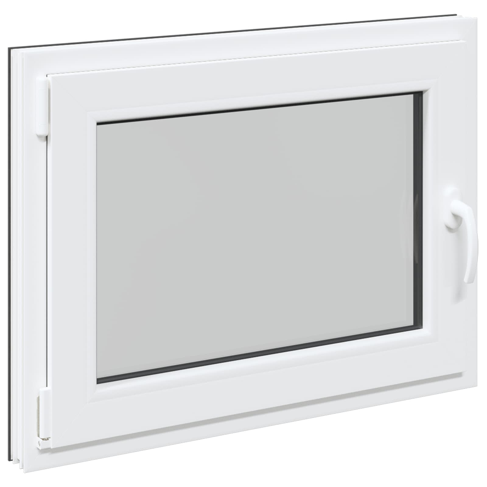 Prozor za podrum RISOR 80 x 50 cm PVC i staklo Antracit