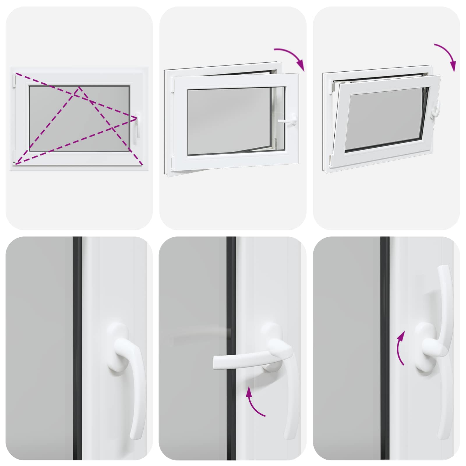Prozor za podrum RISOR 80 x 50 cm PVC i staklo Antracit