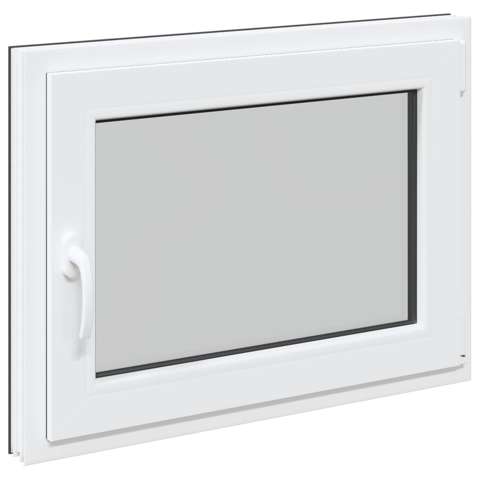 Prozor za podrum RISOR 80 x 60 cm PVC i staklo Antracit