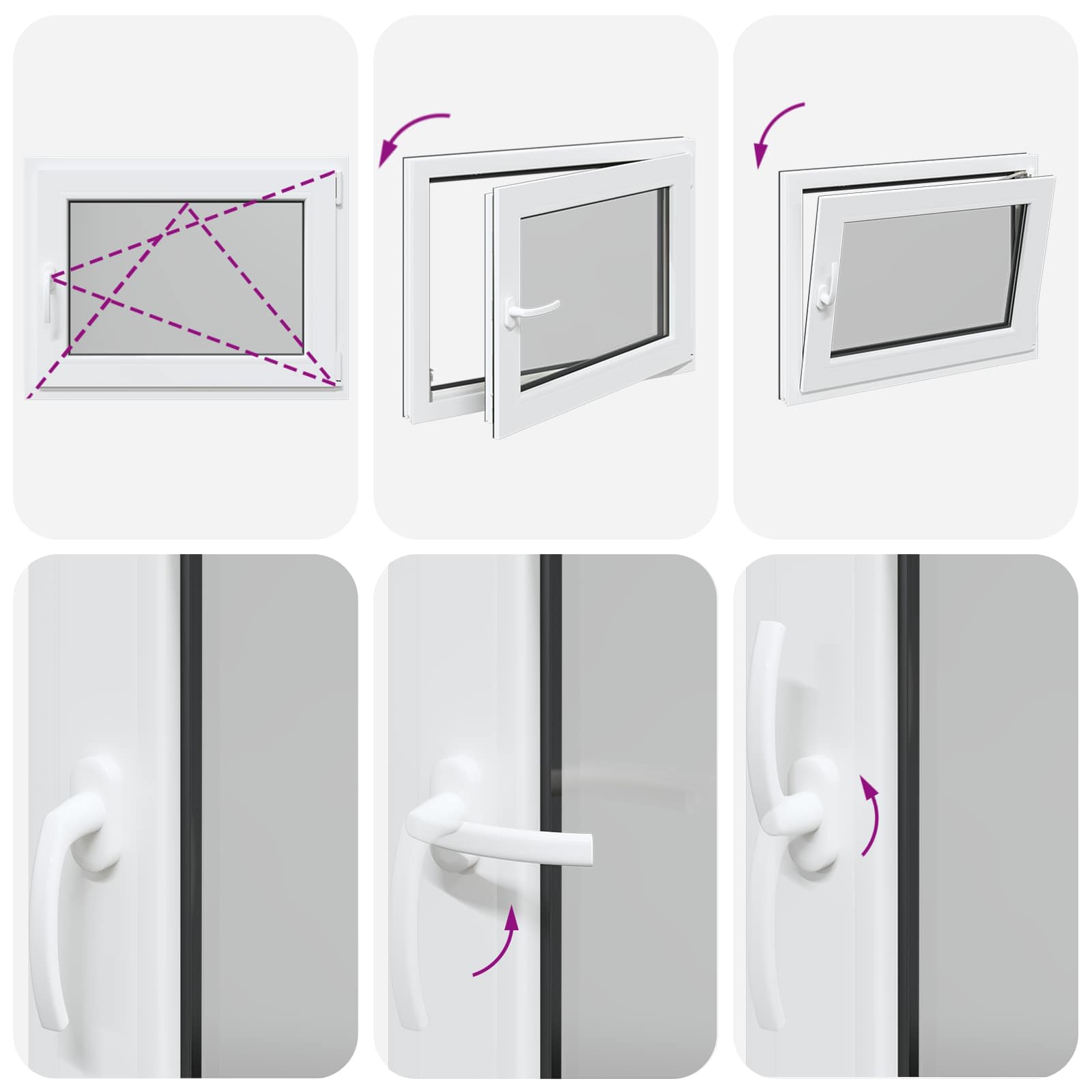 Prozor za podrum RISOR 80 x 60 cm PVC i staklo Antracit