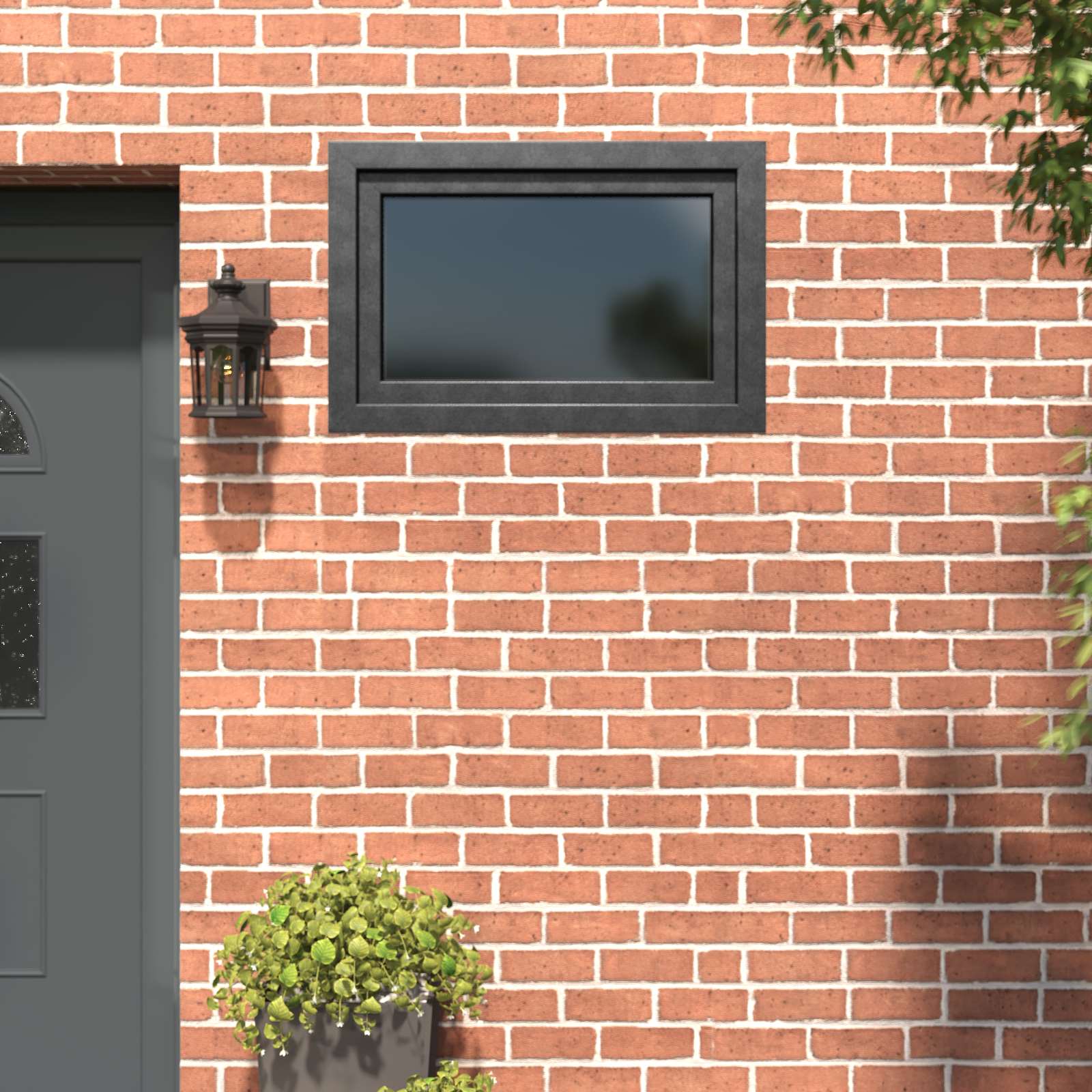 Prozor za podrum RISOR 90 x 60 cm PVC i staklo Antracit