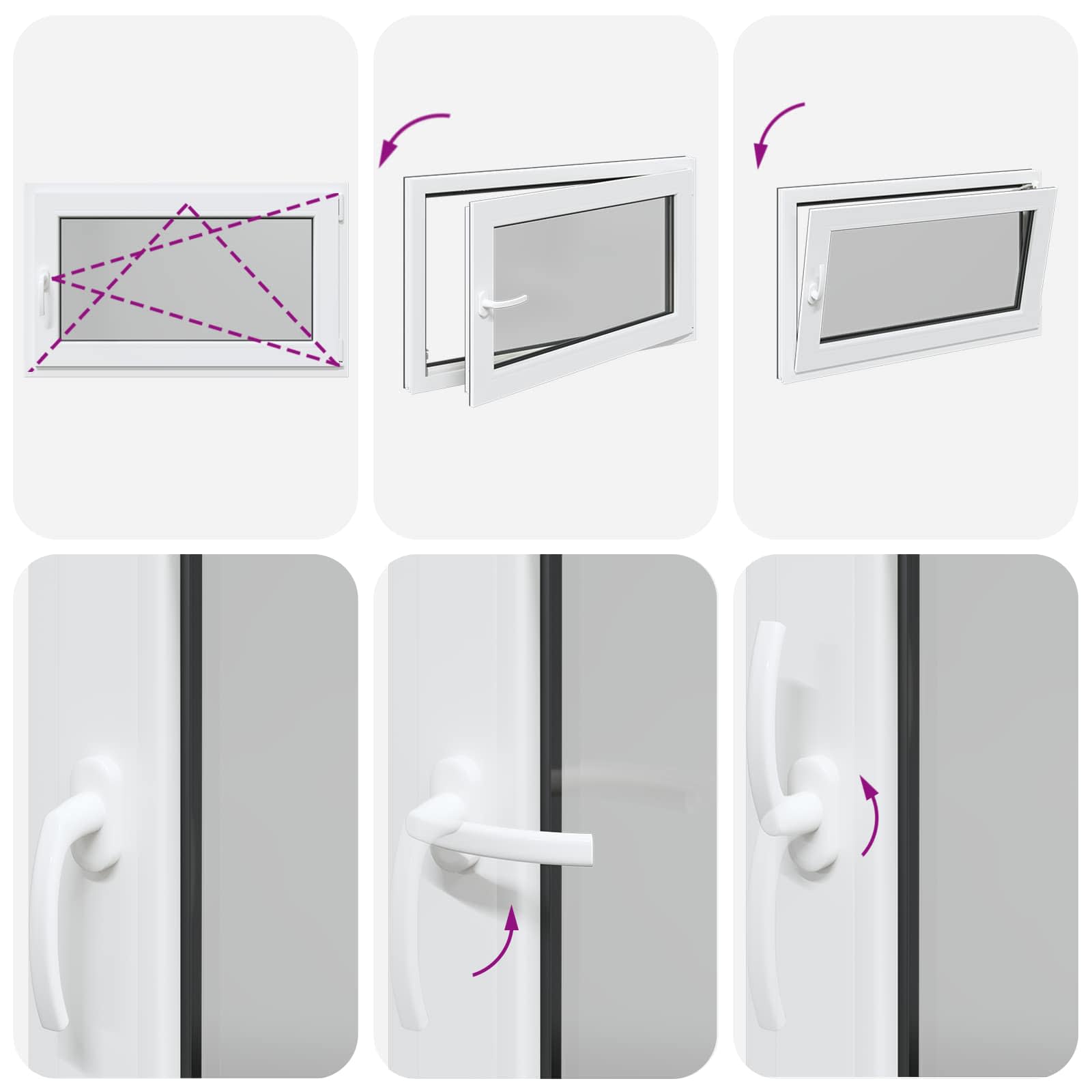 Prozor za podrum RISOR 100 x 60 cm PVC i staklo Antracit