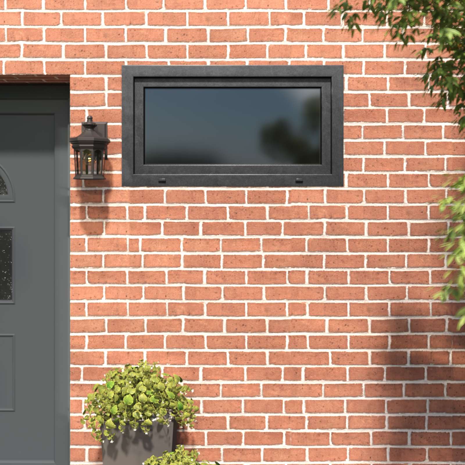 Prozor za podrum RISOR 110 x 70 cm PVC i staklo Antracit