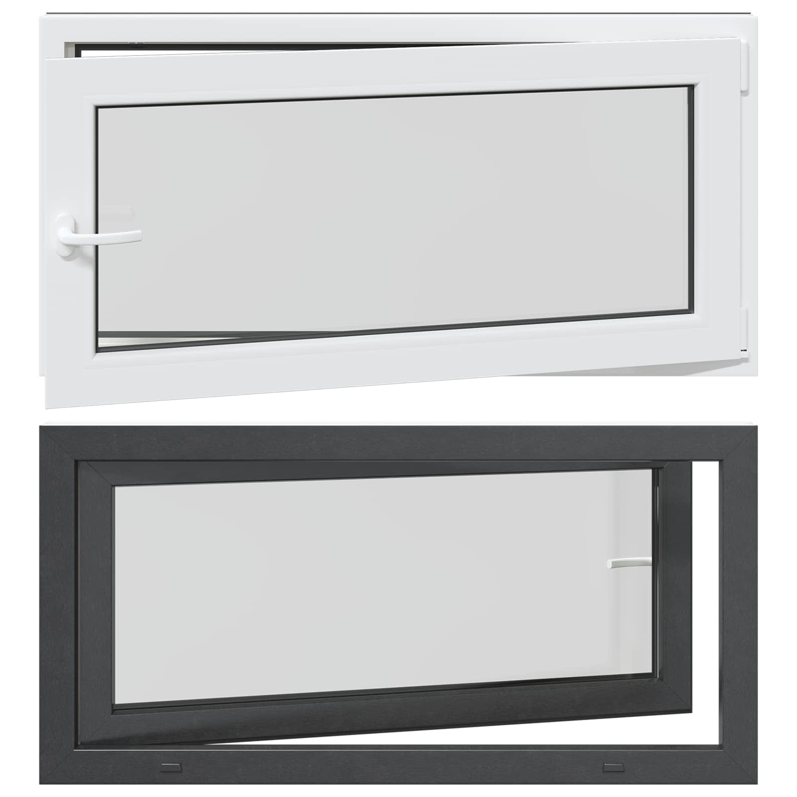 Prozor za podrum RISOR 120 x 60 cm PVC i staklo Antracit