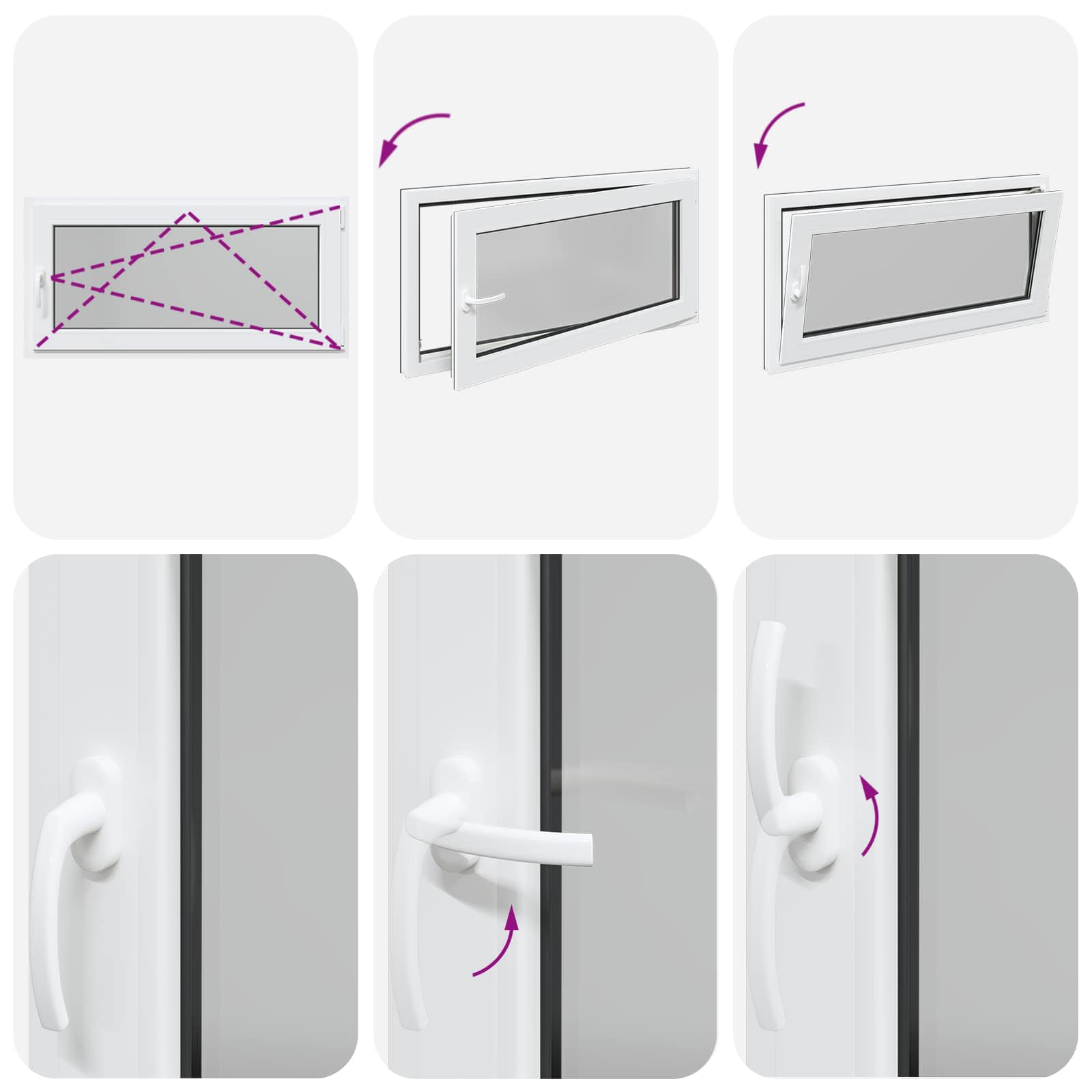 Prozor za podrum RISOR 120 x 60 cm PVC i staklo Antracit