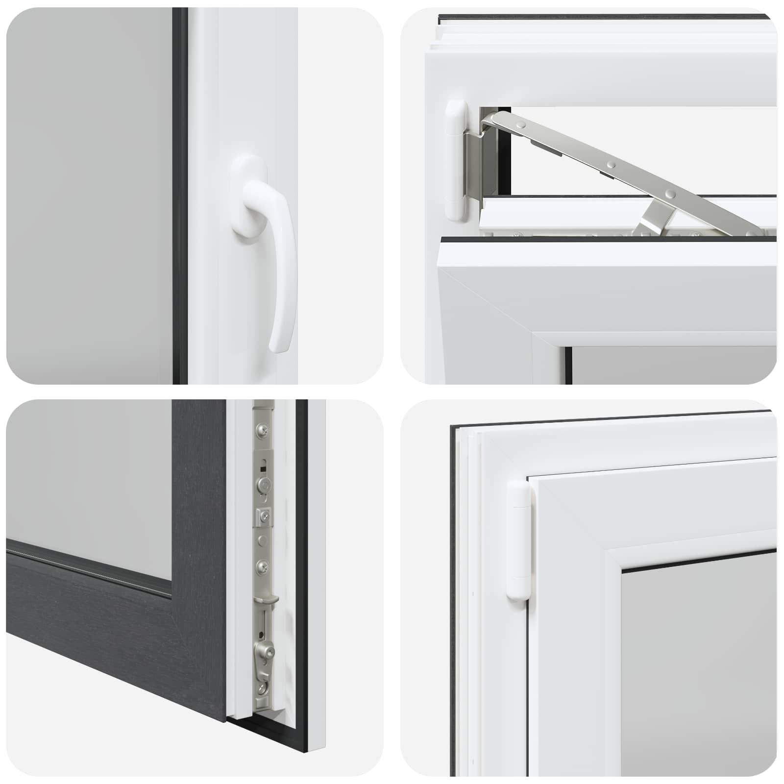 Prozor za podrum RISOR 120 x 60 cm PVC i staklo Antracit