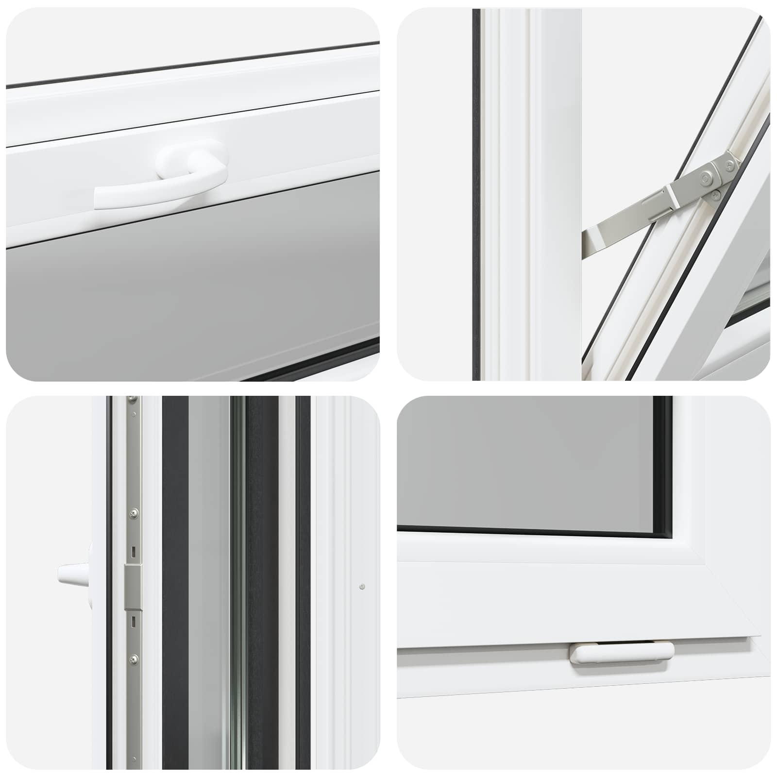 Prozor za podrum RISOR 60 x 40 cm PVC i staklo Antracit