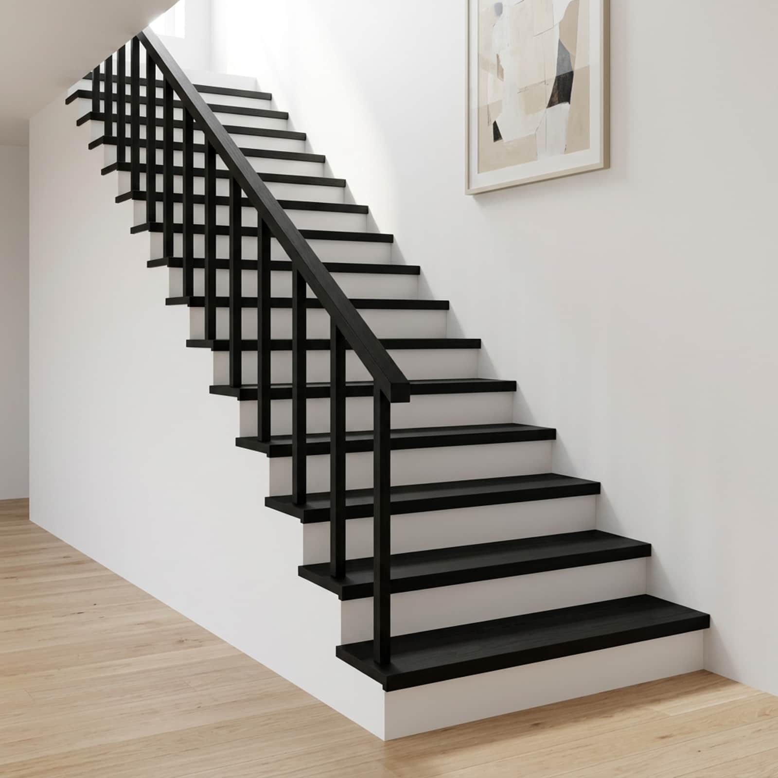 Step treads 4 kom. 110 x 25 x 2 cm Crna Čvrsto drvo bukve