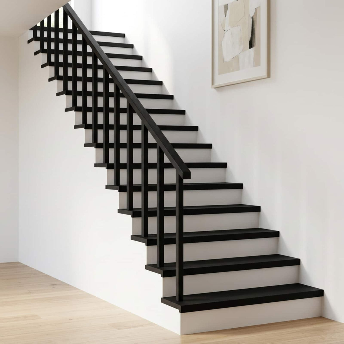 Step treads 4 kom. 80 x 30 x 2 cm Crna Čvrsto drvo bukve