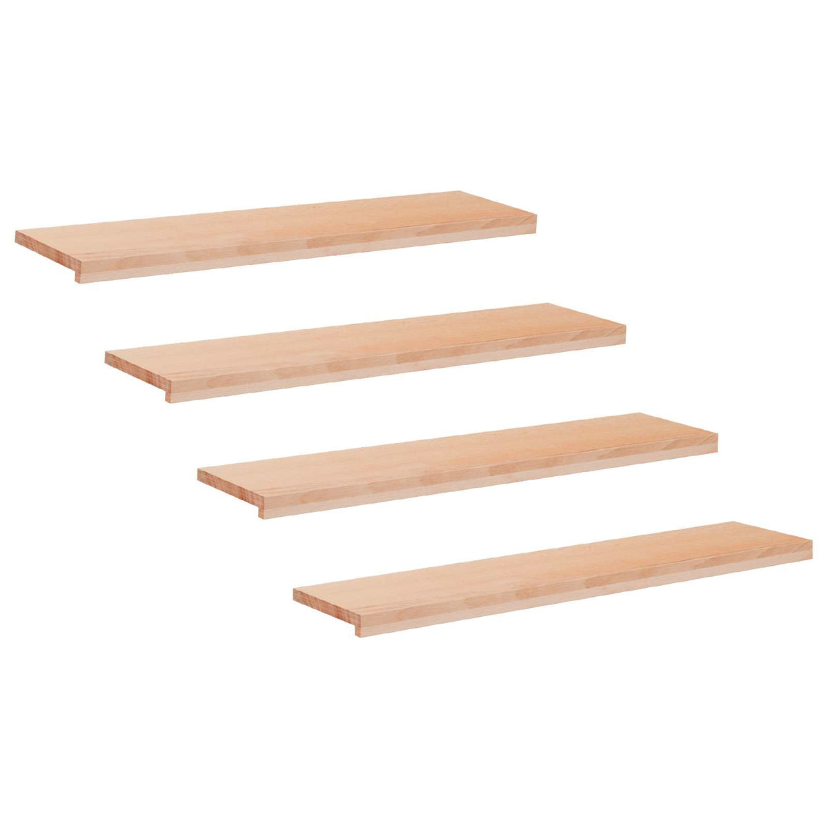 Step treads 4 kom. 110 x 30 x 2 cm Prirodna Čvrsto drvo bukve
