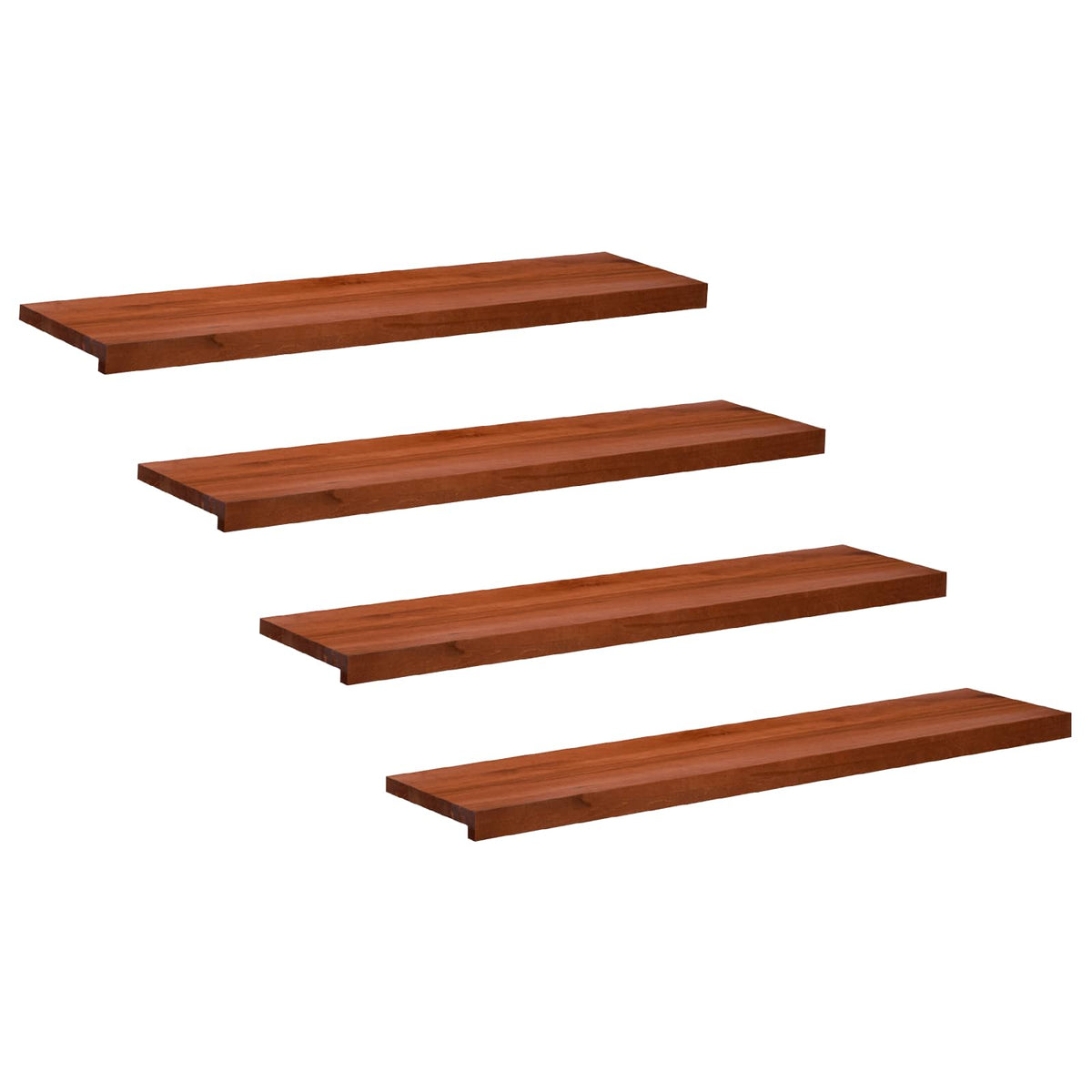 Step treads 4 kom. 110 x 30 x 2 cm Smeđa Čvrsto drvo bukve