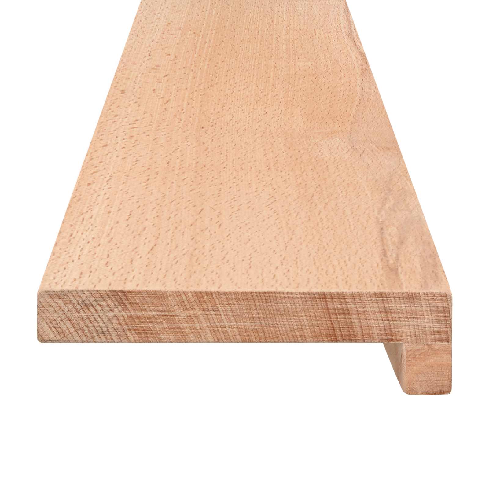 Step treads 12 kom. 100 x 25 x 2 cm Prirodna Čvrsto drvo bukve
