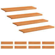 Step treads 12 kom. 120 x 30 x 2 cm Svijetlosmeđa