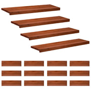 Step treads 16 kom. 100 x 25 x 2 cm Smeđa Čvrsto drvo bukve