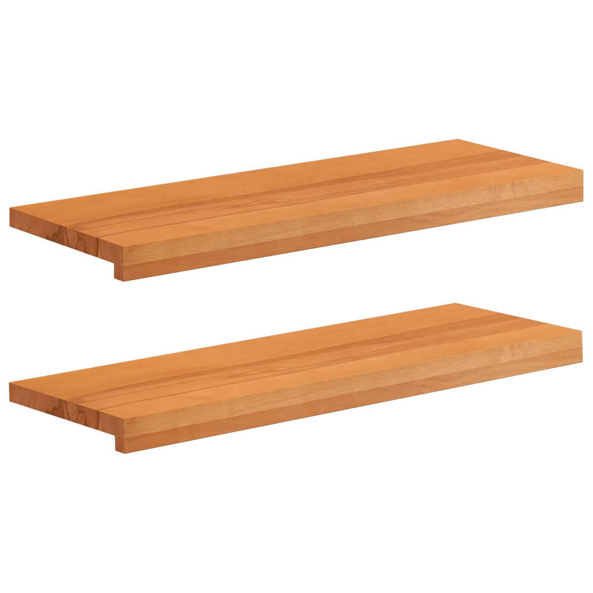 Prozorske klupice 2 kom. Svijetlosmeđa 70 x 30 x 2 cm