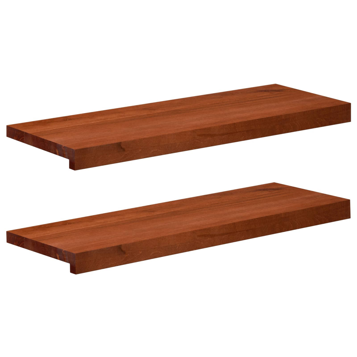 Prozorske klupice 2 kom. Smeđa 70 x 25 x 2 cm Čvrsto drvo bukve