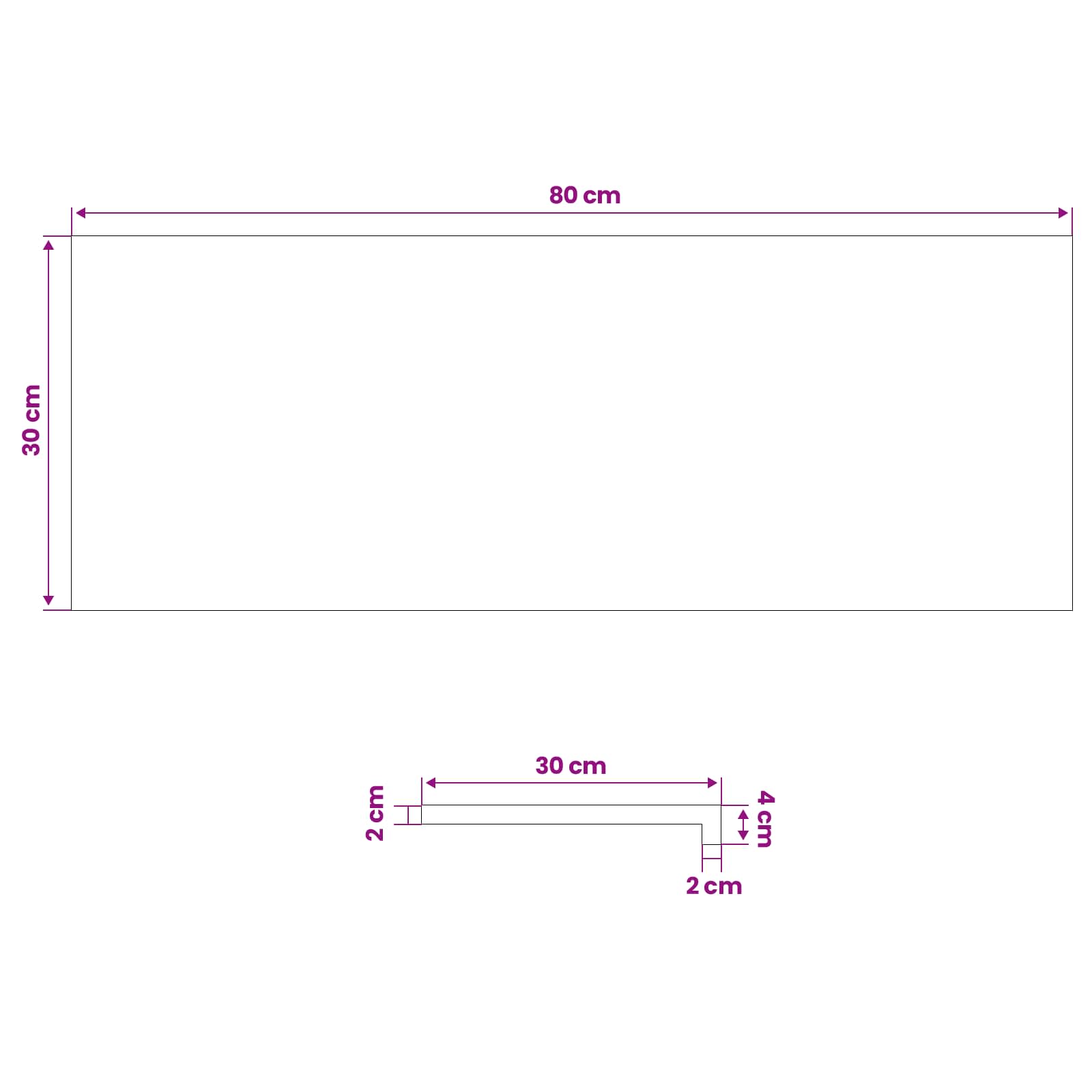 Prozorske klupice 2 kom. Crna 80x 30 x 2 cm Čvrsto drvo bukve