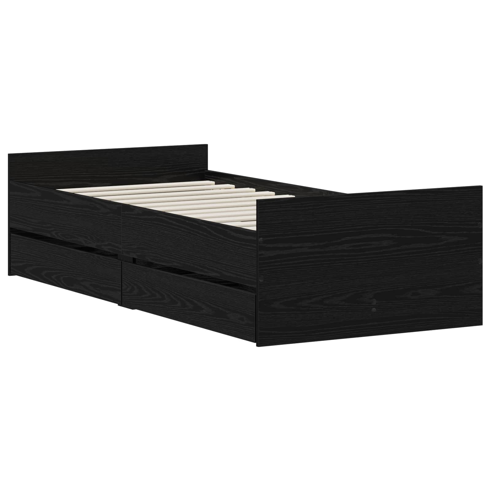 Krevetna konstrukcija Crni hrast 100 x 200 cm Konstruirano drvo