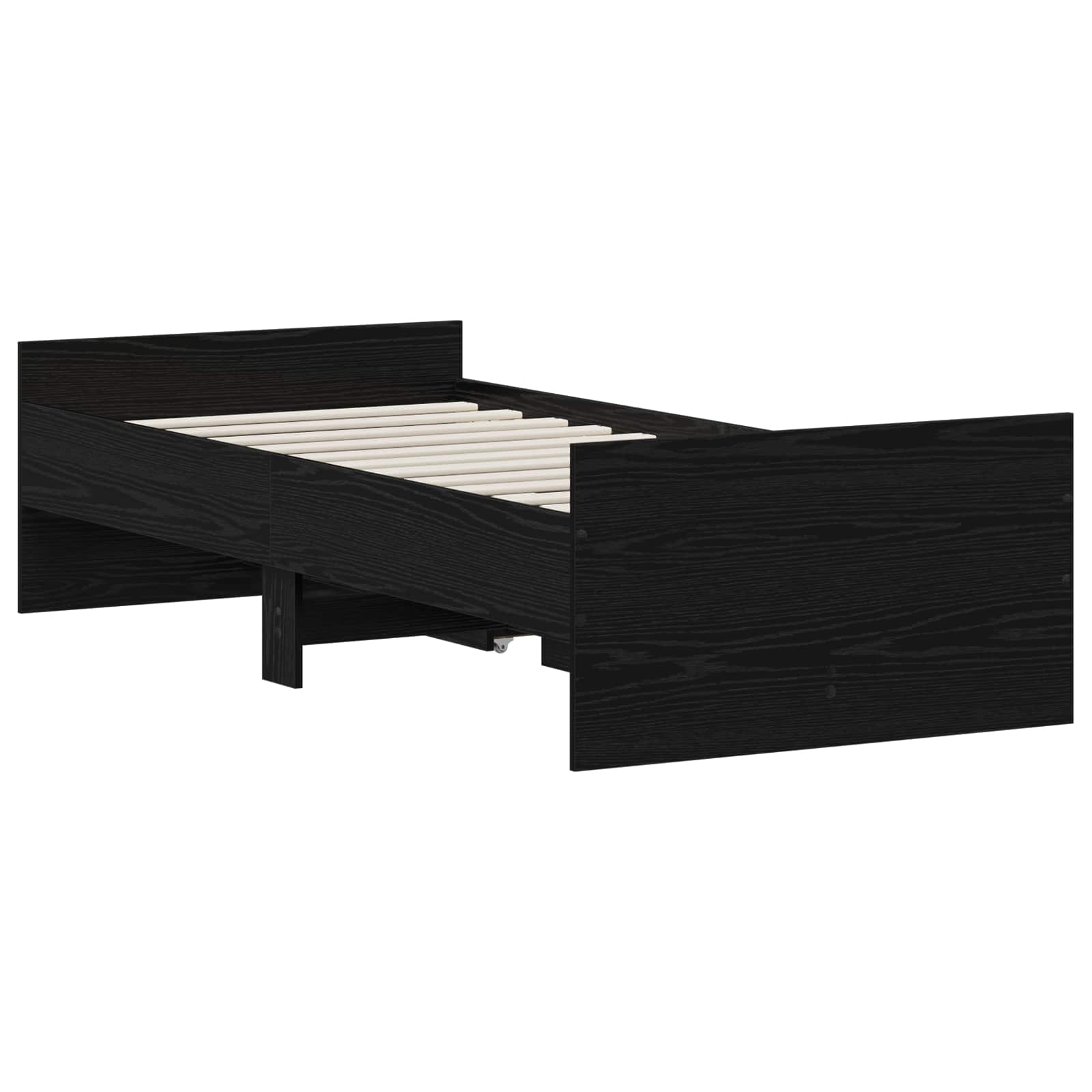 Krevetna konstrukcija Crni hrast 100 x 200 cm Konstruirano drvo