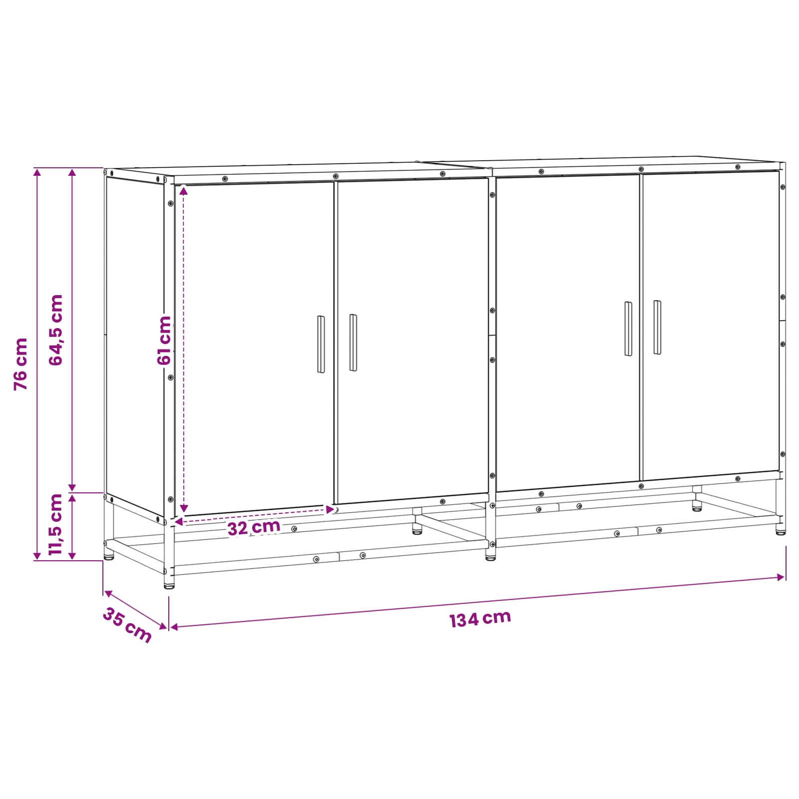 Kreveta Staro drvo 134 x 35 x 76 cm Konstruirano drvo