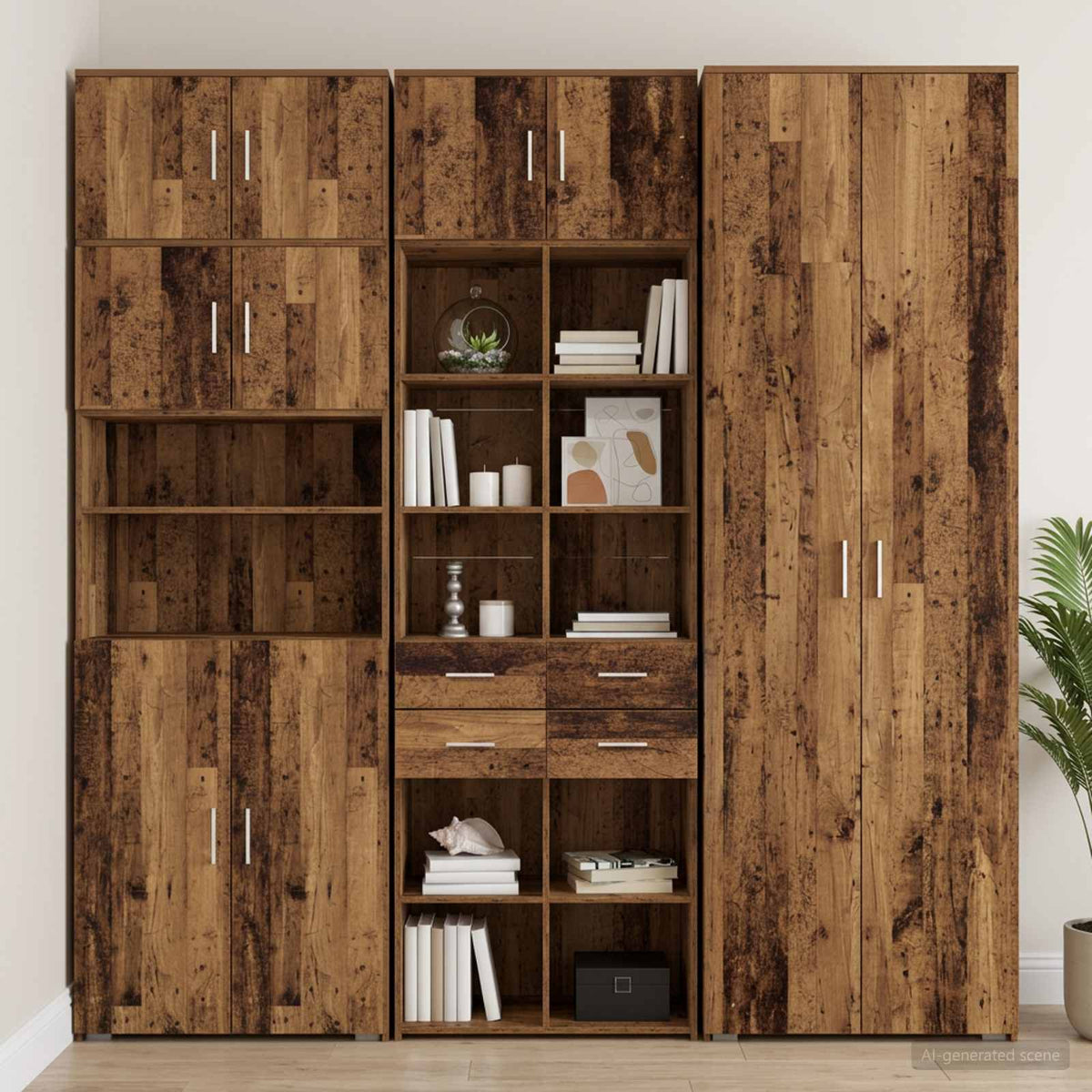 Ormar sa policama Staro drvo 70 x 42,5 x 225 cm