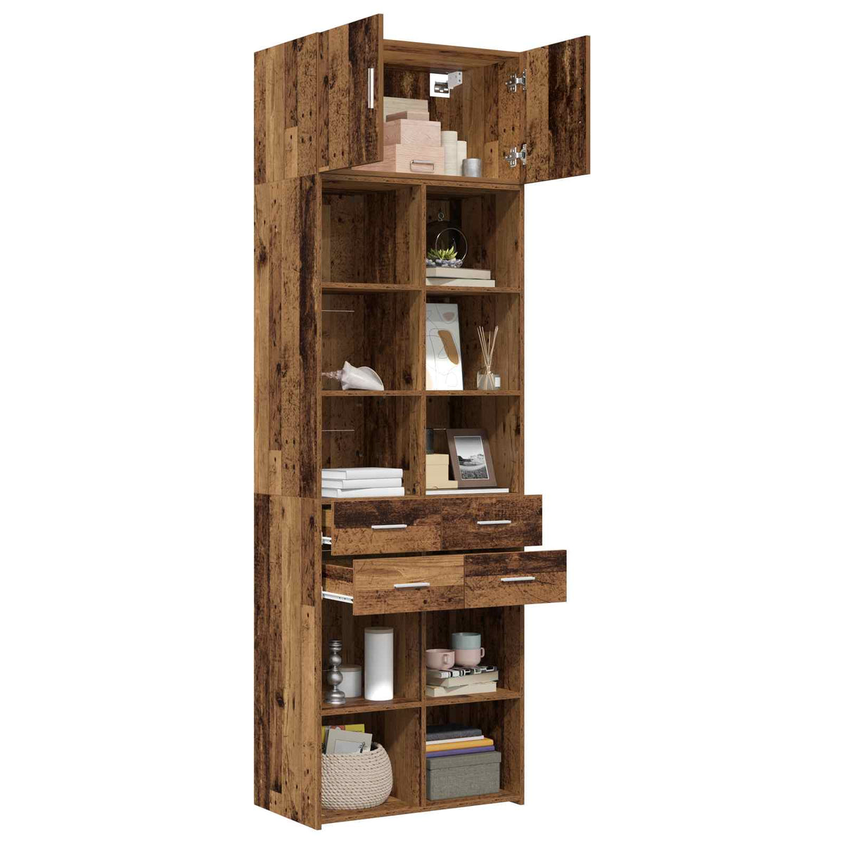 Ormar sa policama Staro drvo 70 x 42,5 x 225 cm