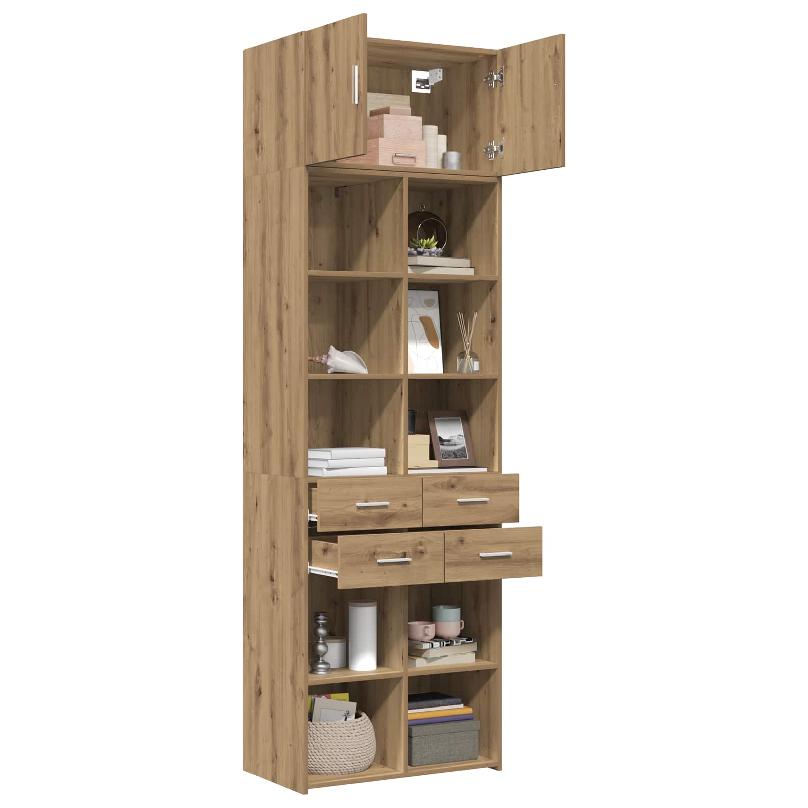Ormar sa policama Hrast artisan 70 x 42,5 x 225 cm