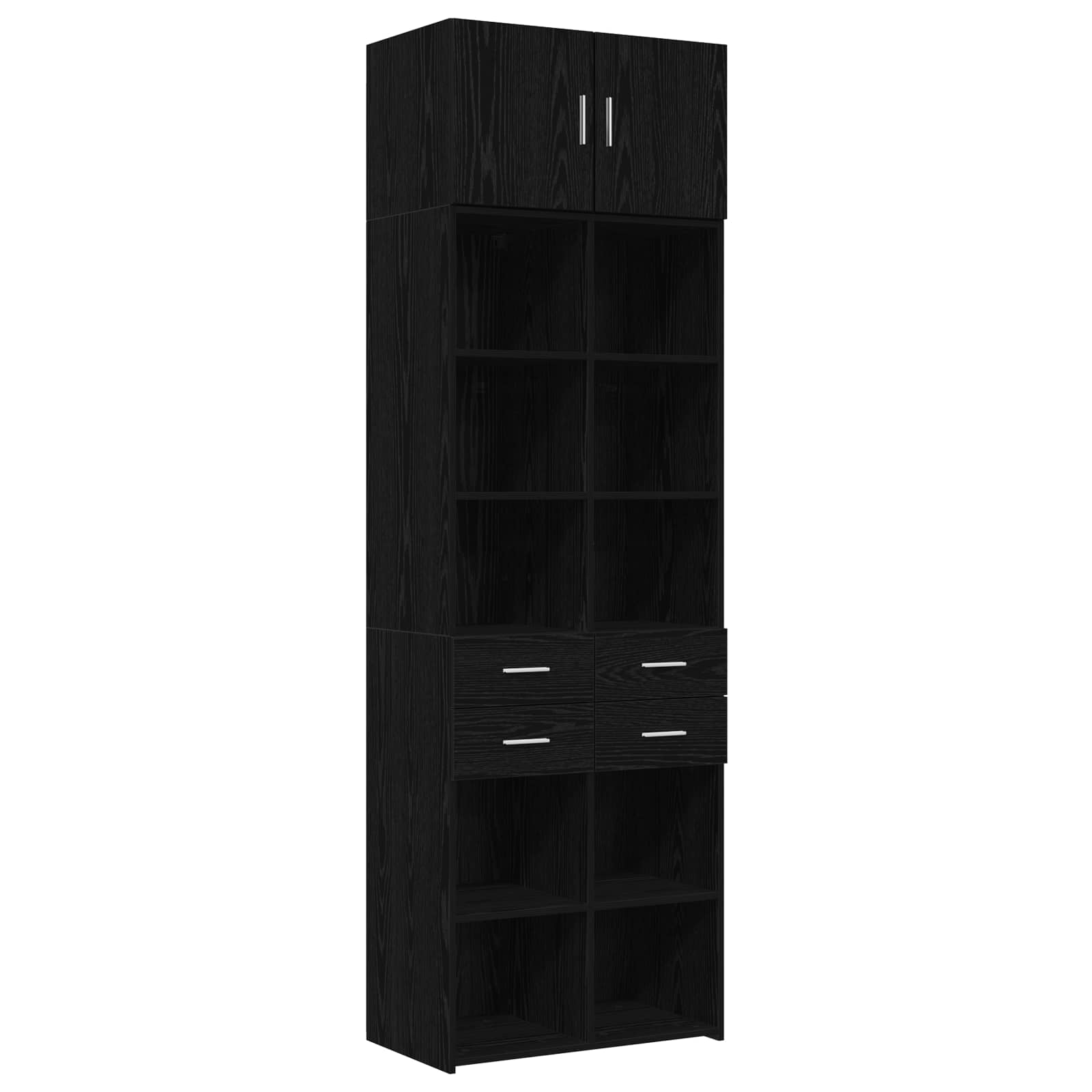 Ormar sa policama Crni hrast 70 x 42,5 x 225 cm