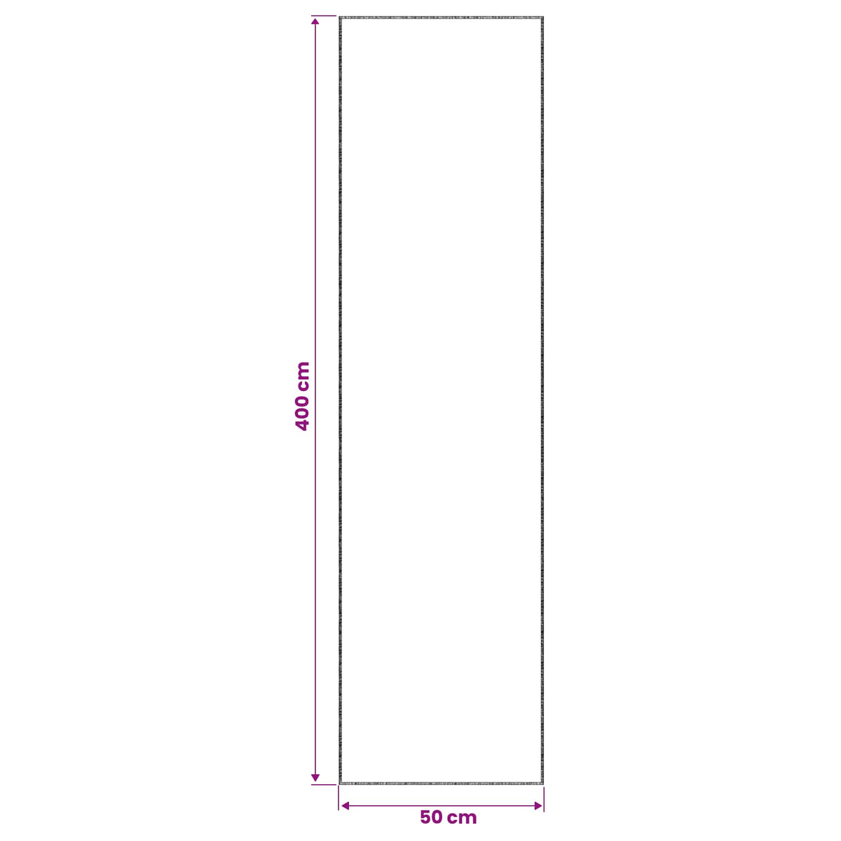 Tepih Krem 50 x 400 cm 100% poliester 3 mm Mogu se prati