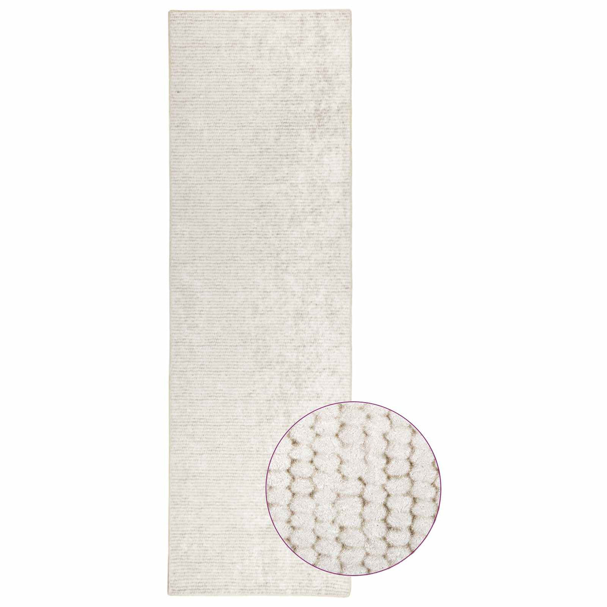 Tepih Krem 50 x 400 cm 100% poliester 3 mm Mogu se prati