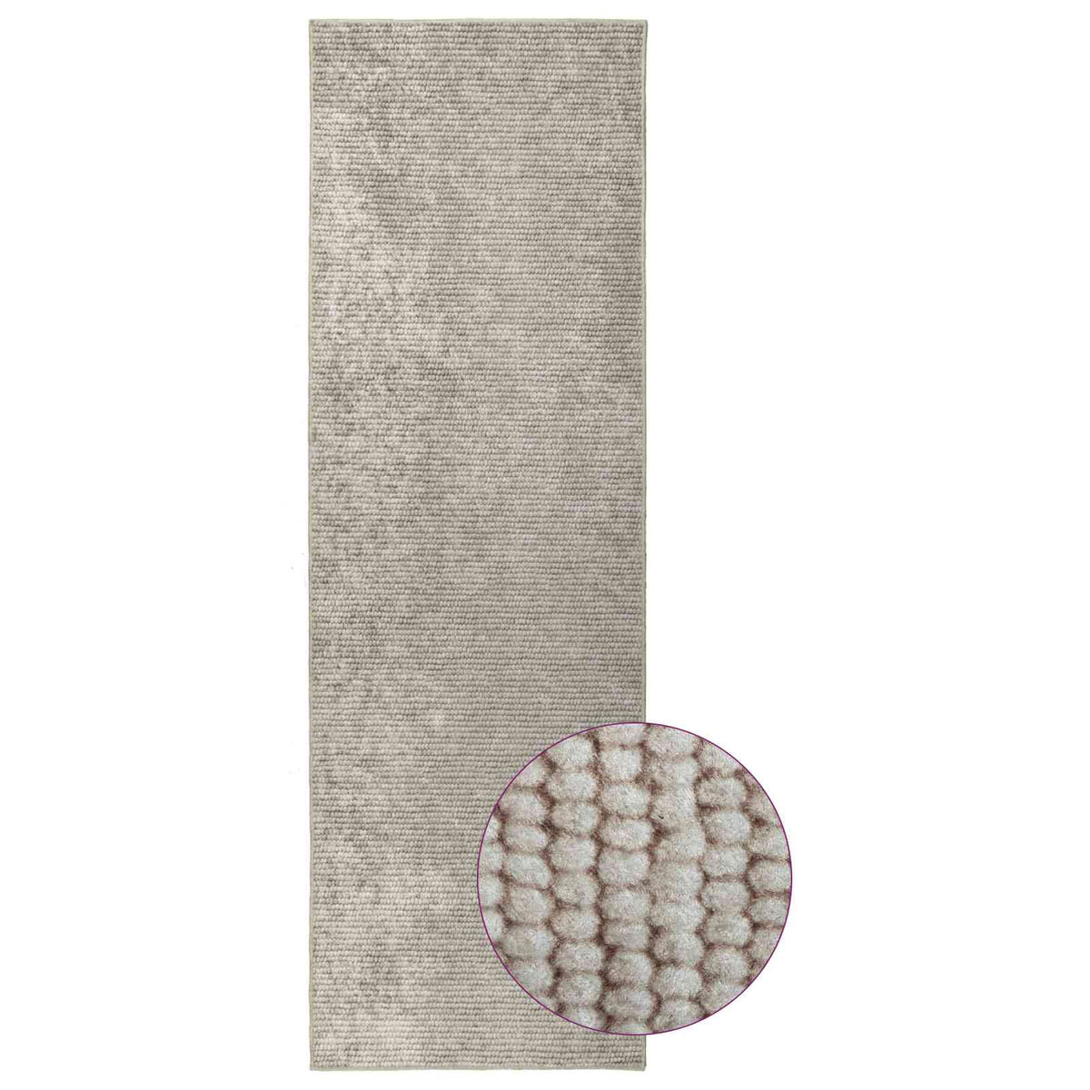 Tepih Bež 80 x 300 cm 100% poliester 3 mm Mogu se prati