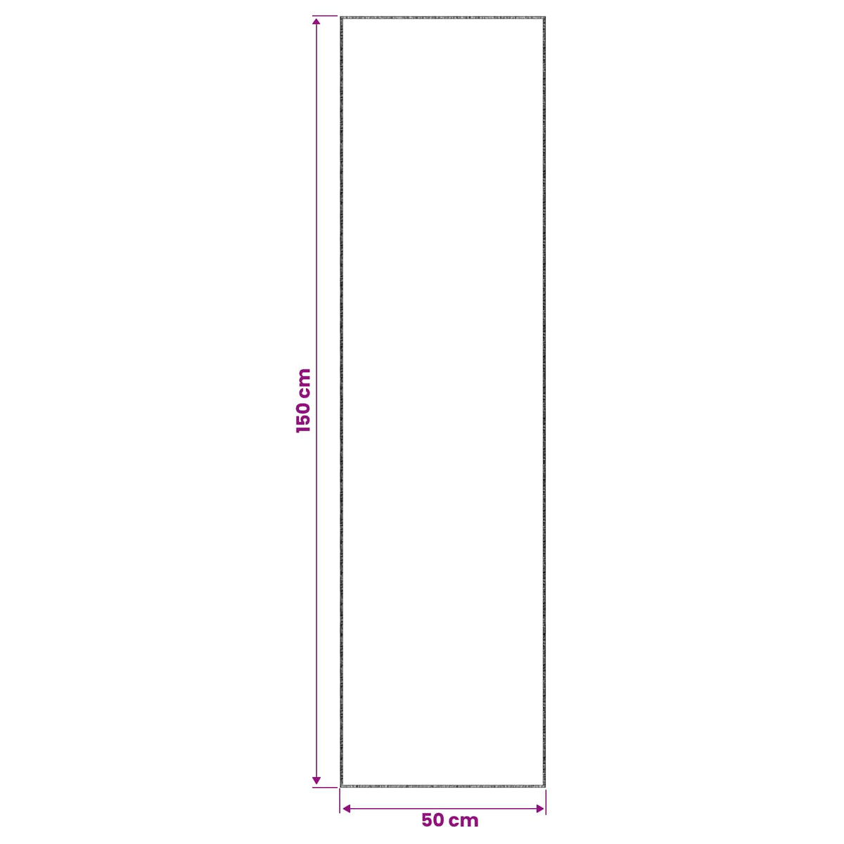 Tepih Siva 50 x 150 cm 100% poliester 3 mm Mogu se prati