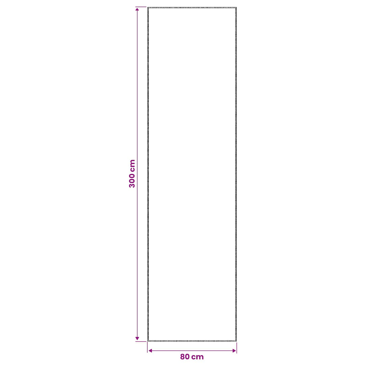 Tepih Siva 80 x 300 cm 100% poliester 3 mm Mogu se prati