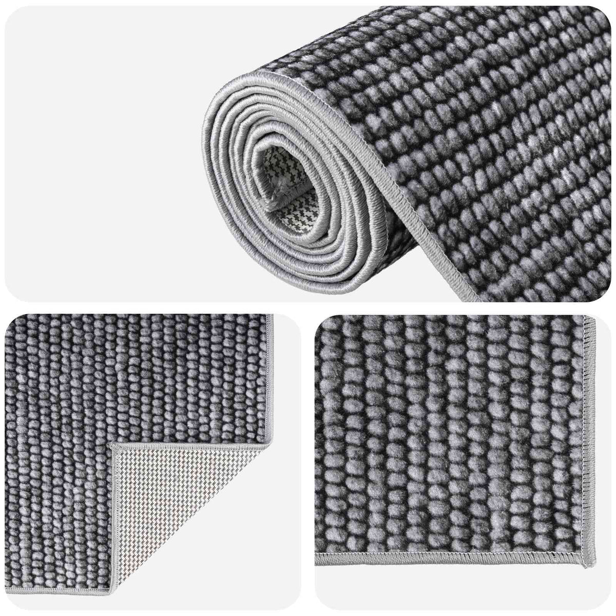 Tepih Antracit 300 x 400 cm 100% poliester 3 mm Mogu se prati