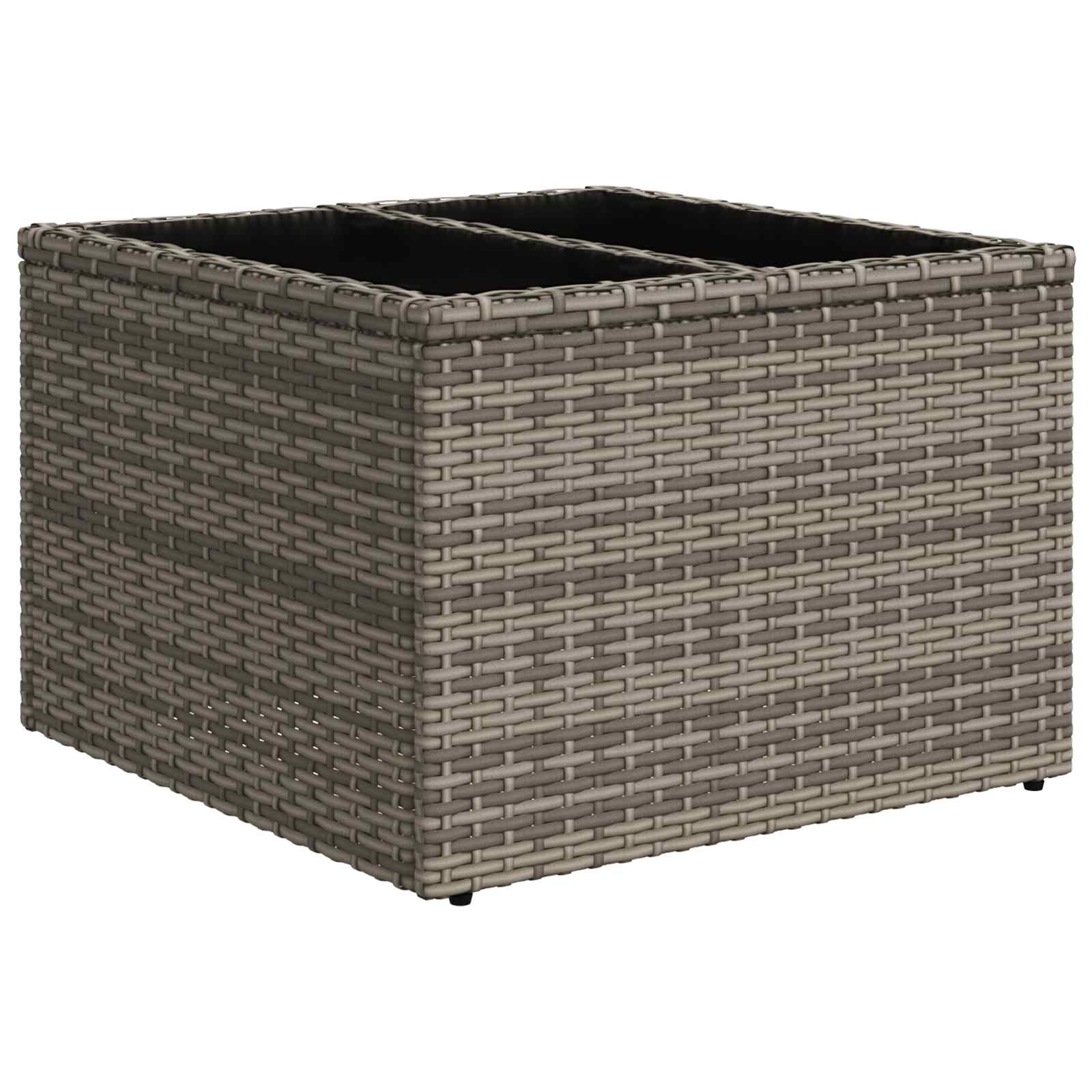Set sofe 6 kom. Siva i tamno siva Poli Rattan i čelik