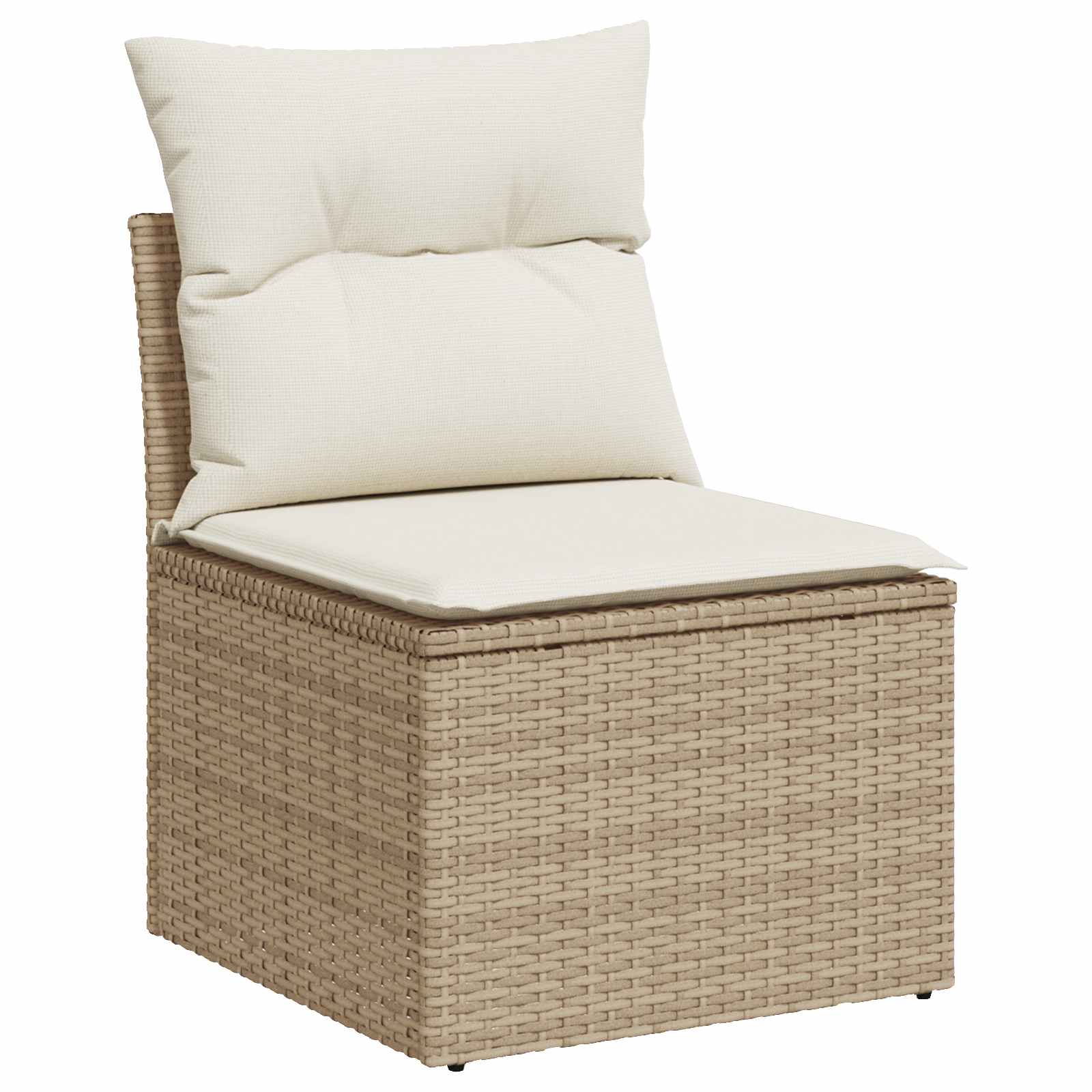 Set sofe 6 kom. Bež i krem bijela Poli Rattan i čelik