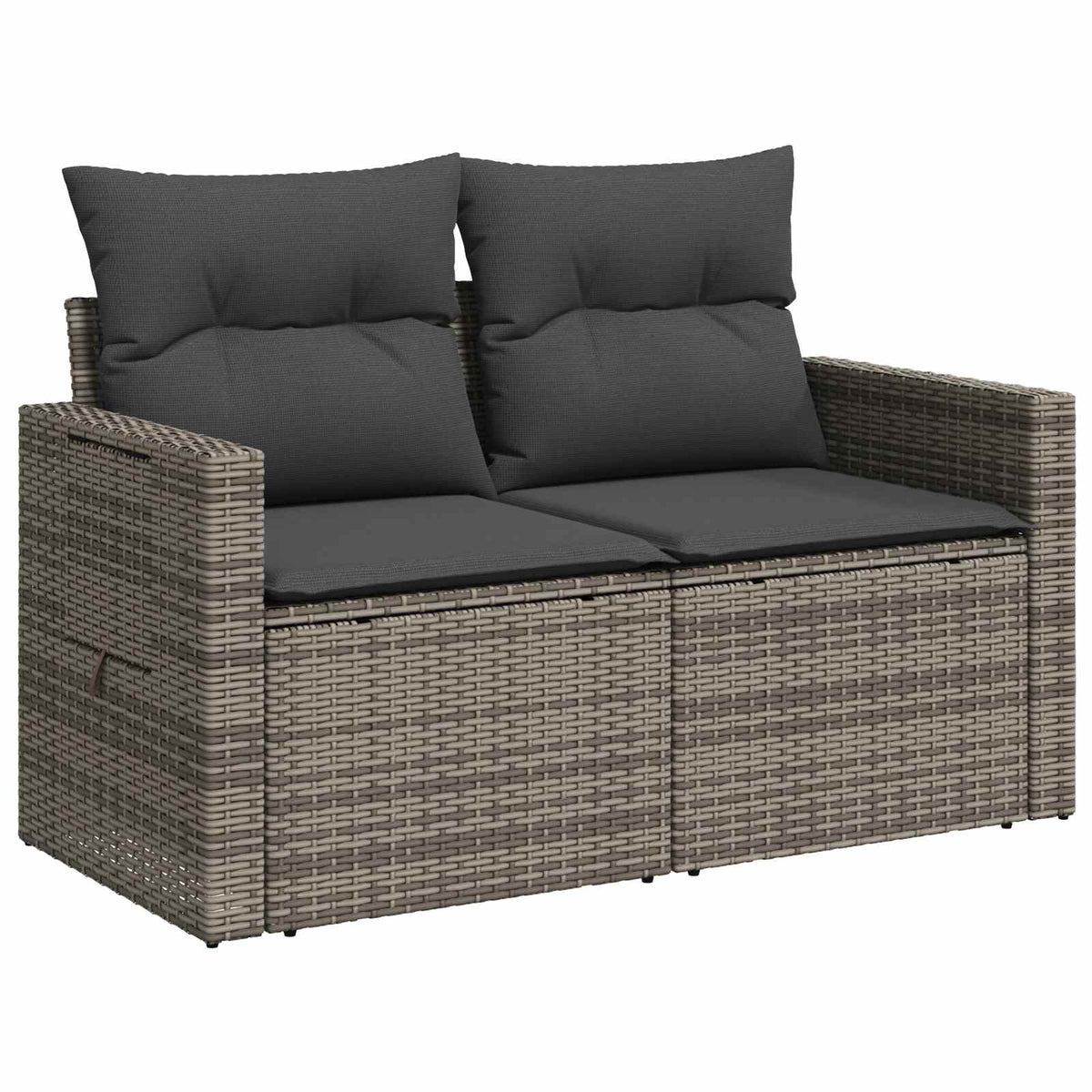 Set sofe 6 kom. Siva i tamno siva Poli Rattan i čelik