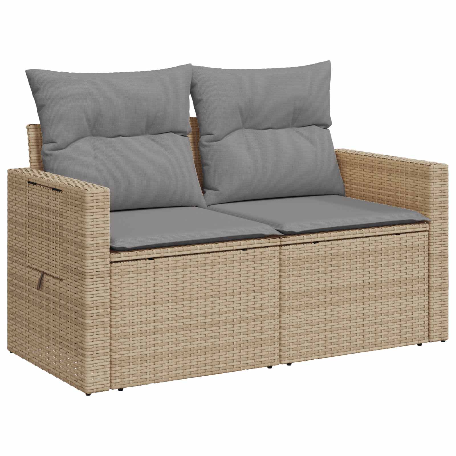Set sofe 6 kom. Bež i svijetlo siva Poli Rattan i čelik
