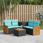 Set sofe 6 kom. Crna i Plava 55 x 55 x 37 cm