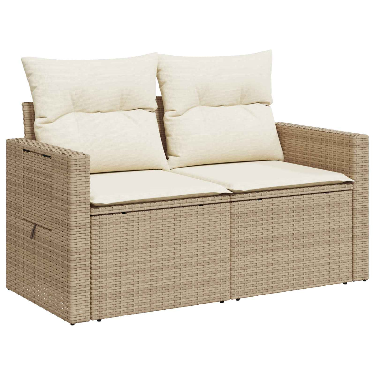 Set sofe 5 kom. Bež i krem bijela Poli Rattan i čelik