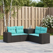 Set sofe 5 kom. Crna i Plava 200 x 200 x 85 cm