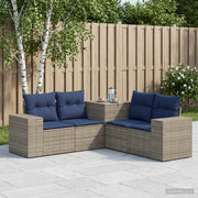 Set sofe 5 kom. Siva i tamnoplava 200 x 200 x 85 cm