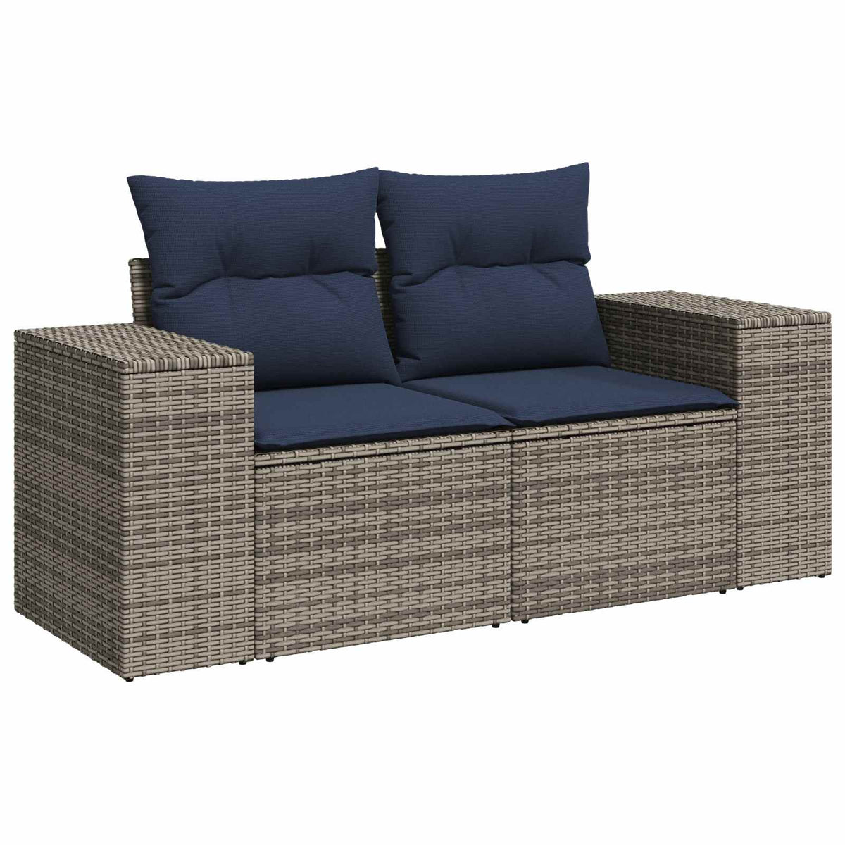Set sofe 5 kom. Siva i tamnoplava 200 x 200 x 85 cm