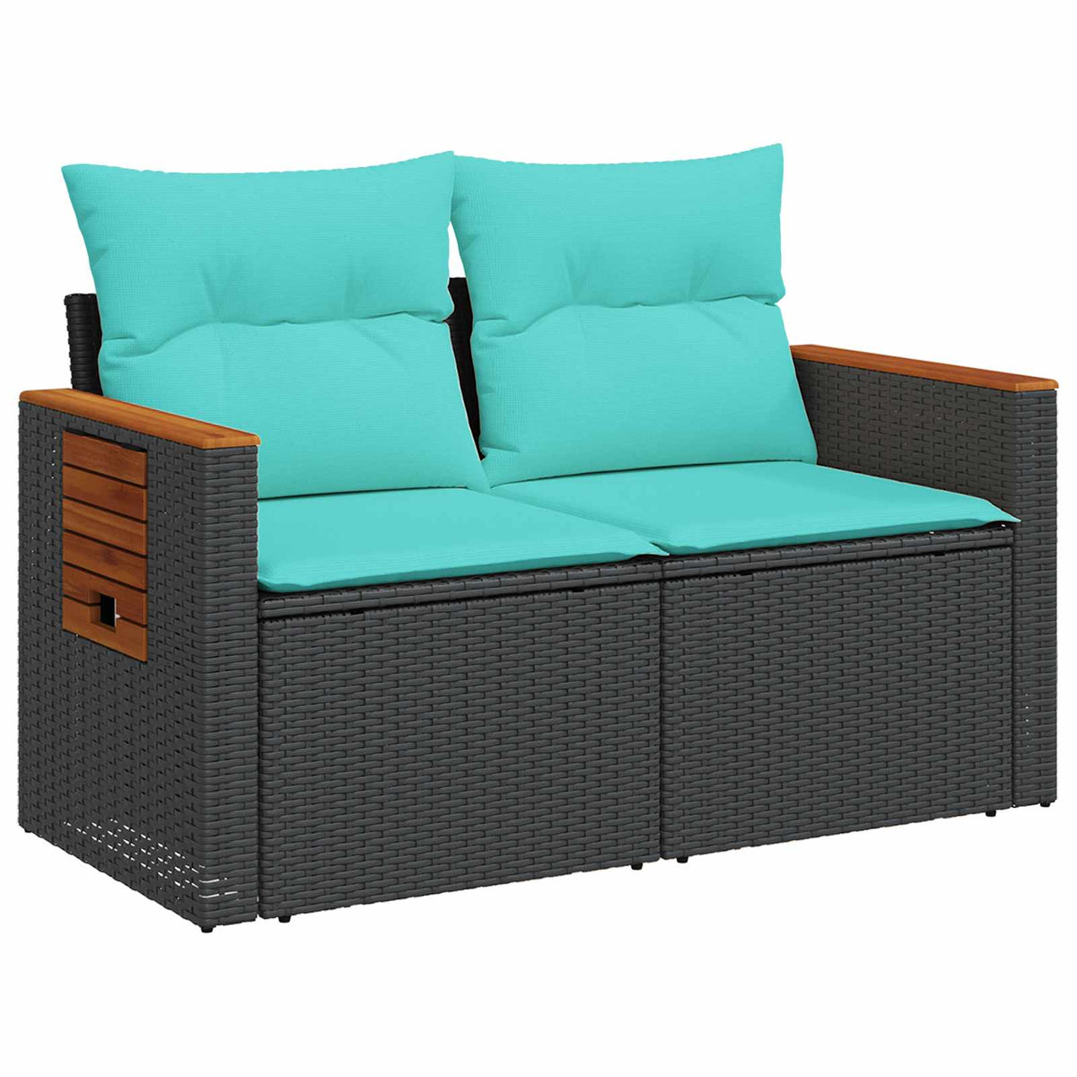 Set sofe 5 kom. Crna i Plava 179 x 179 x 85 cm