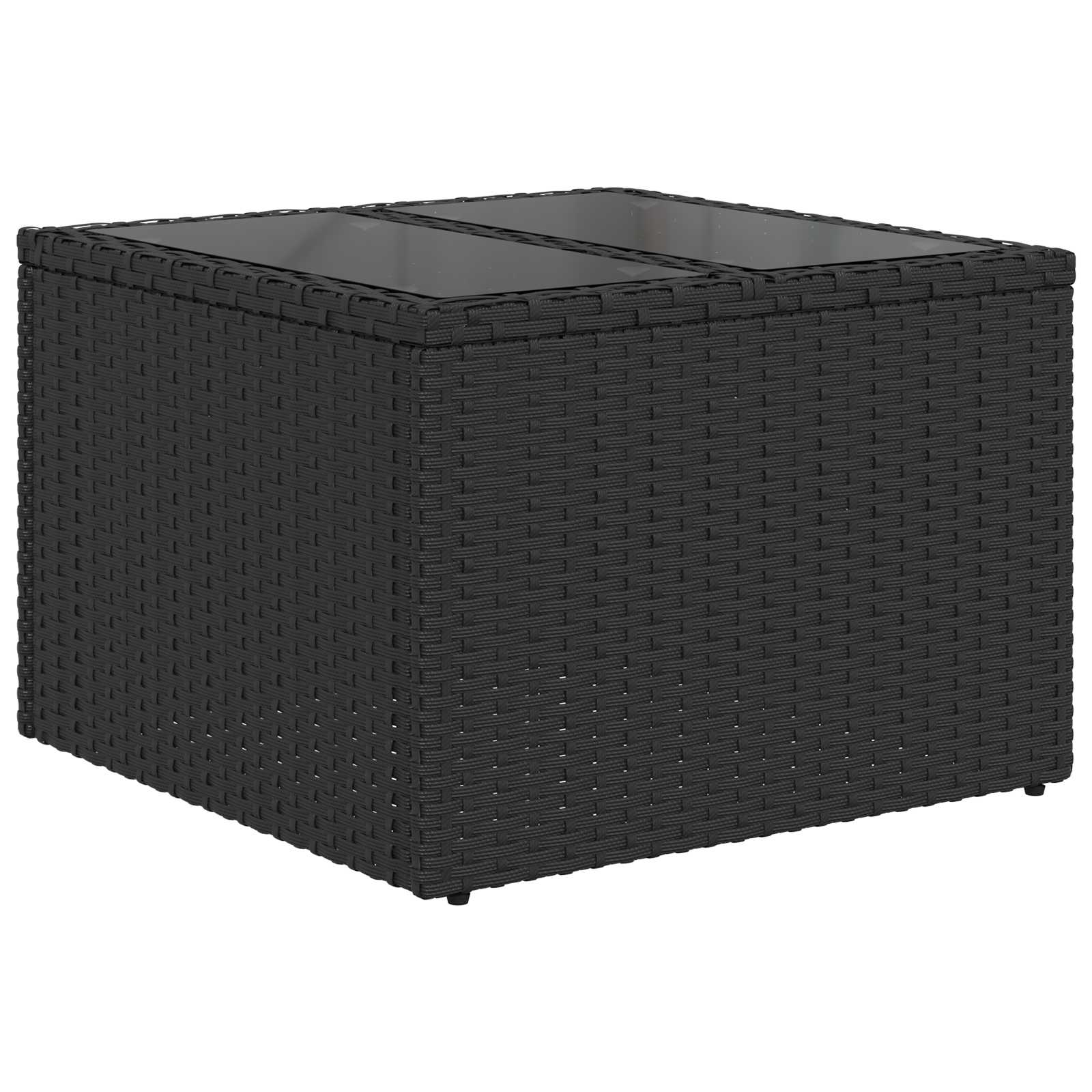 Set sofe 8 kom. Crna i krem-bijela Poli Rattan i čelik