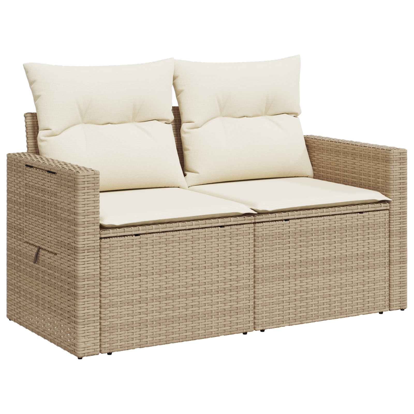 Set sofe 8 kom. Bež i krem bijela Poli Rattan i čelik
