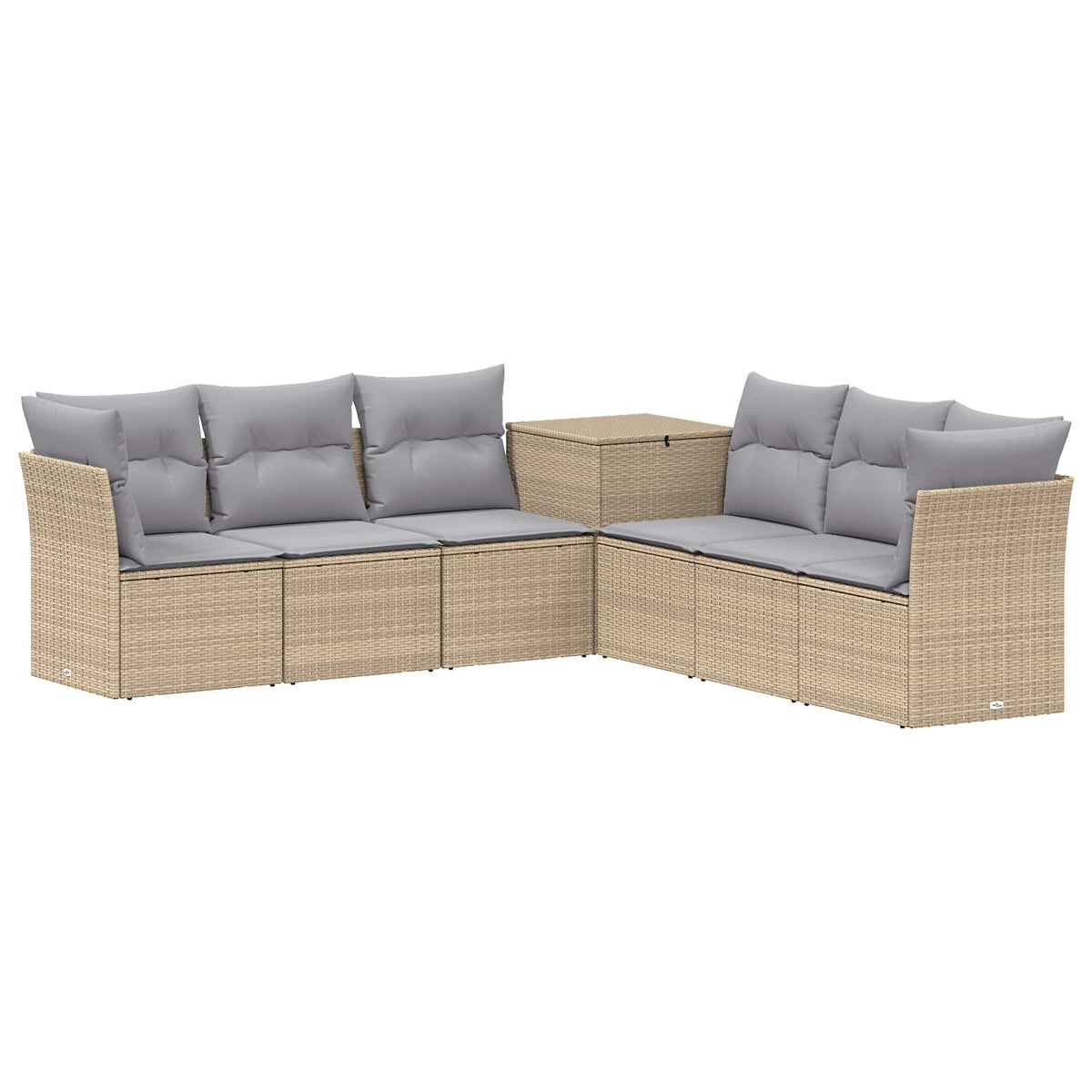 Set sofe 7 kom. Bež i svijetlo siva 234 x 234 x 85 cm